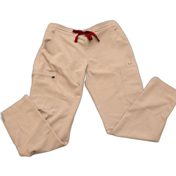 Figs Pants - Figs Gray High Waisted Yola Skinny Scrub Pants Size Small Petite